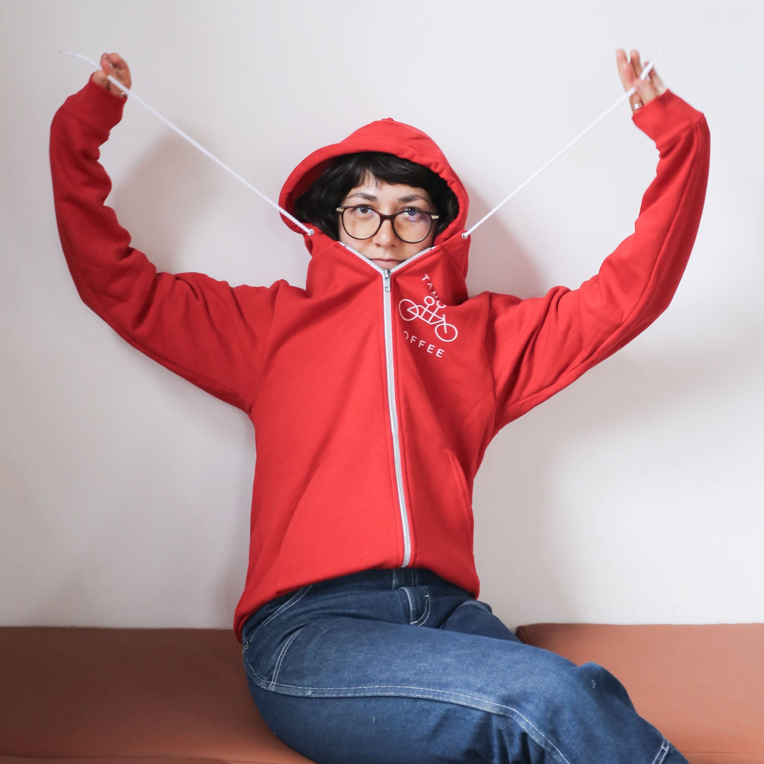 Red Zip Up Hoodie SALE