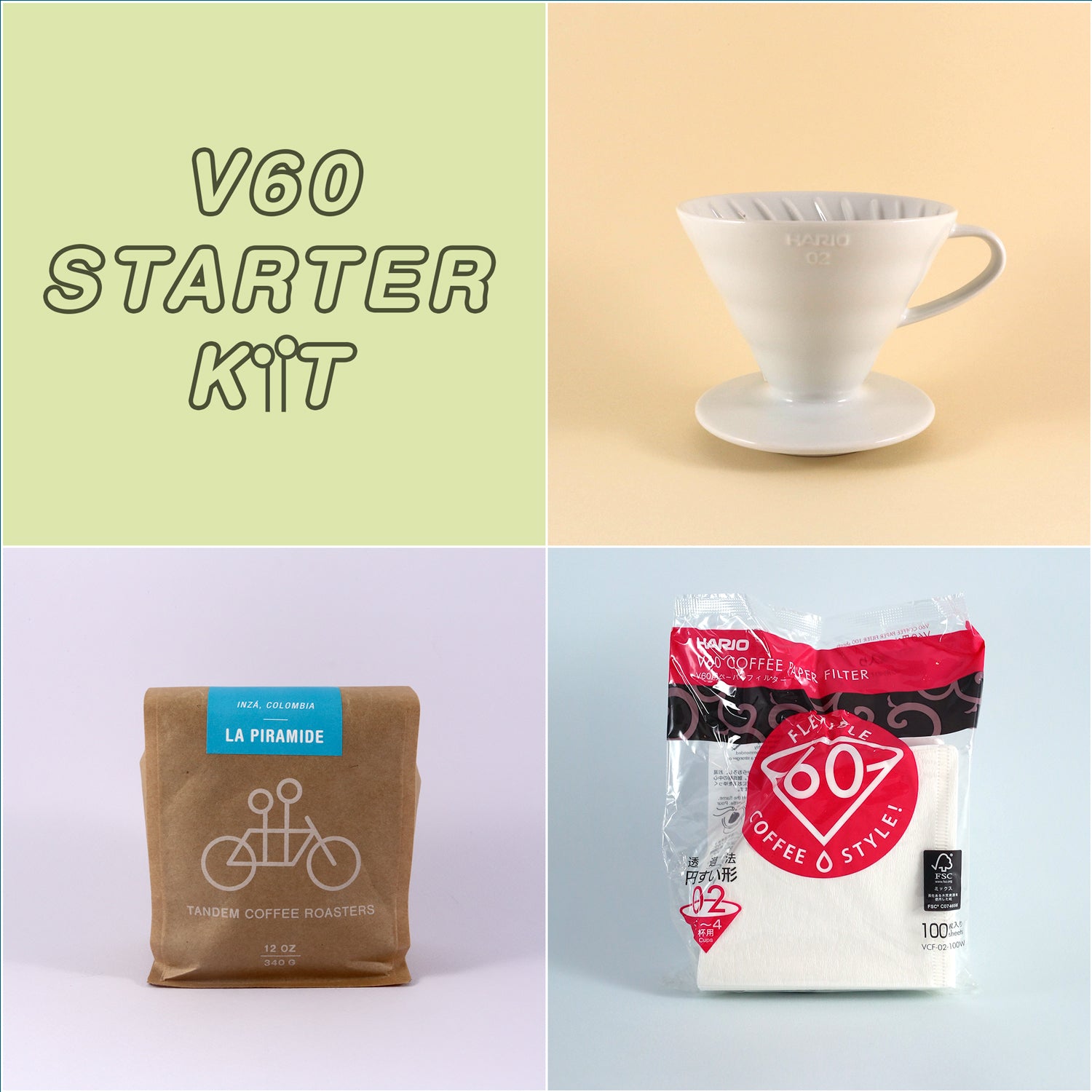 Hario V60 Pour Over Coffee Starter Kit