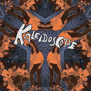 Album cover featuring a Kaleidoscope coffee bag design with repeated images of an indie band in vintage outfits, surrounded by abstract patterns, and the word "Tandem Coffee Roasters" in white at the center.